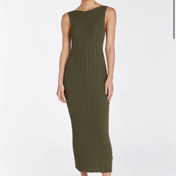 Dissh Viral dress boatneck maxi Olive - Picture 2 of 5